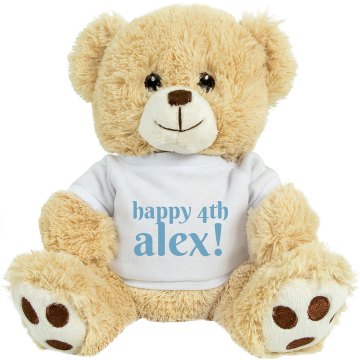 Happy 4th Alex Bear Medium Plush Teddy Bear
