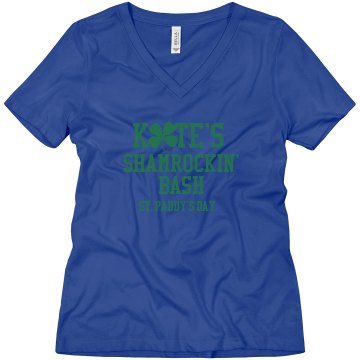 Shamrockin' Bash Misses Relaxed Fit Anvil V-Neck Tee