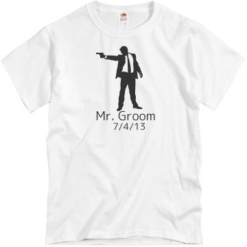 Mr. Groom Wedding Tee Unisex Basic Gildan Heavy Cotton Crew Neck Tee