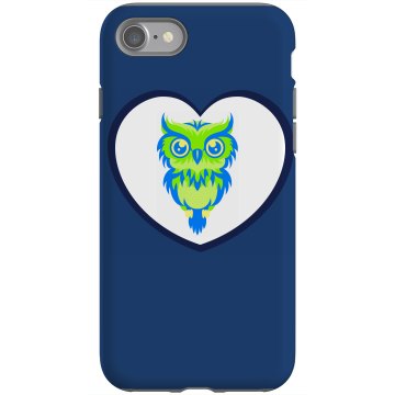 Distressed Owl iPhone Rubber iPhone 4 & 4S Case Black