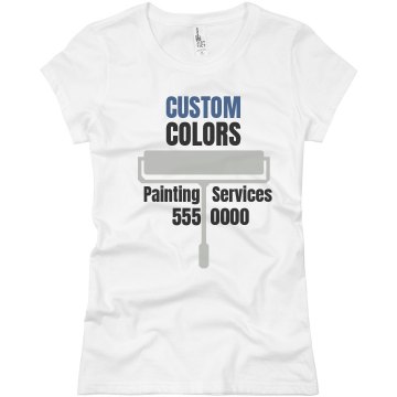 Custom Colors Painting Junior Fit Basic Bella Favorite Tee