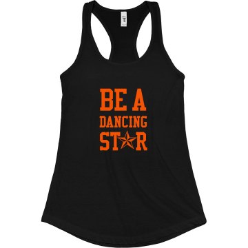 Be A Dancing Star Junior Fit Bella Sheer Longer Length Rib Racerback Tank Top