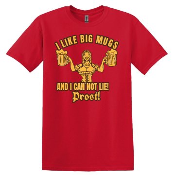 Oktoberfest Big Mugs Unisex Gildan Heavy Cotton Crew Neck Tee