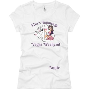 Girls Vegas Weekend Junior Fit Basic Bella Favorite Tee