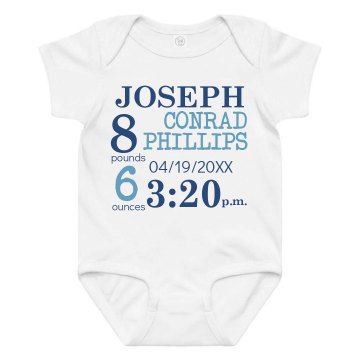 Newborn Info Onesie Infant Rabbit Skins Lap Shoulder Creeper