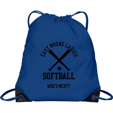 Ladies Softball Port & Company Drawstring Cinch Bag