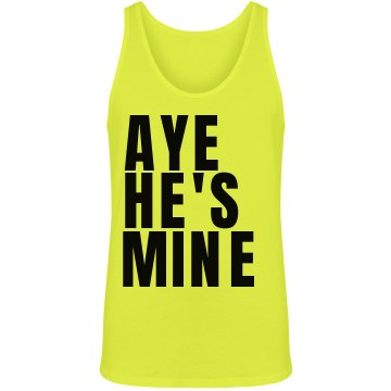 Neon Aye He's Mine Unisex American Apparel Neon Tank