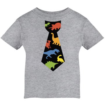 Dinosaur Tie Infant Rabbit Skins Cotton Tee