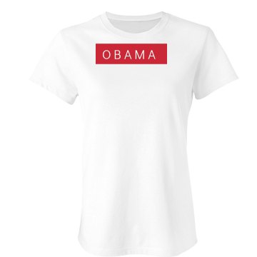 Obama Tee Junior Fit Bella Double V Sheer Jersey Tee