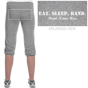 Eat. Sleep. Band. Capris Junior Fit Soffe Fleece Capri