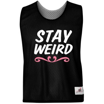 Stay Weird Pinnie Badger Sport Lacrosse Reversible Practice Pinnie