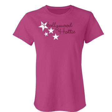 Hollywood Hottie Junior Fit Bella Sheer Longer Length Rib Tee