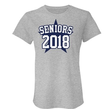 Seniors 2013 Star Junior Fit Bella Sheer Longer Length Rib Tee
