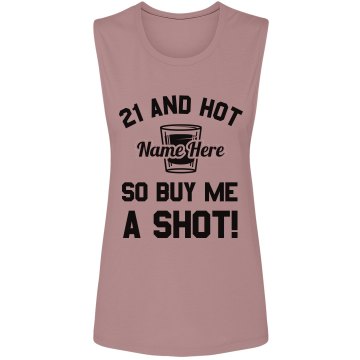 21 & Hot Junior Fit Bella Sheer Longer Length Rib Tee