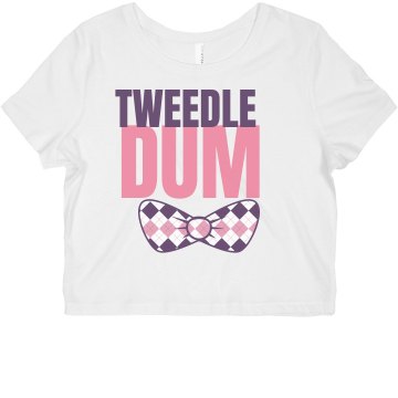Tweedle Dum Bow Misses Bella Flowy Boxy Lightweight Crop Tee