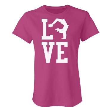 Love to Flip Junior Fit Bella Sheer Longer Length Rib Tee