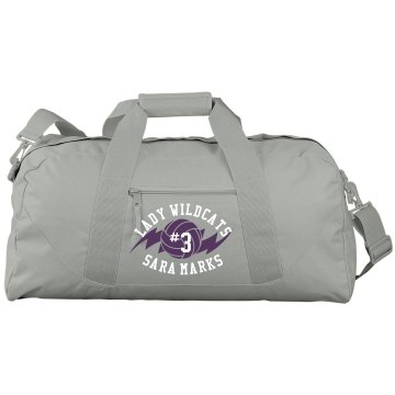 Lady Wildcats Port & Company Large Square Duffel Bag