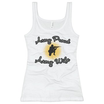 Army Wife Tank Junior Fit Basic Bella 2x1 Rib Tank Top