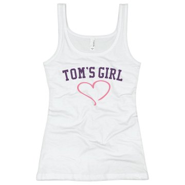 Tom's Girl Junior Fit Bella Longer Length 1x1 Rib Tank Top
