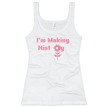 I'm Making History Junior Fit Bella Sheer Longer Length Rib Tank Top