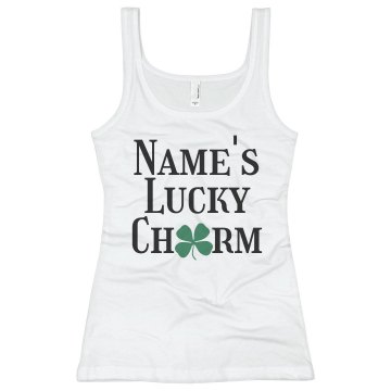 Lucky Charm Clover Junior Fit Basic Bella 2x1 Rib Tank Top