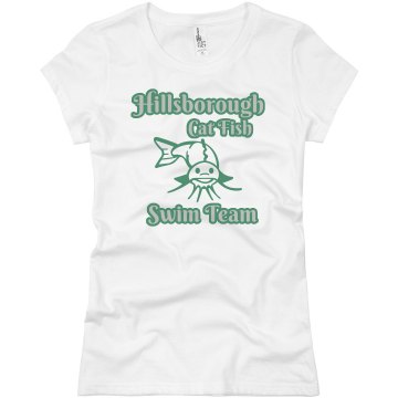 Cat Fish Swim Team Junior Fit Basic Bella Favorite Tee