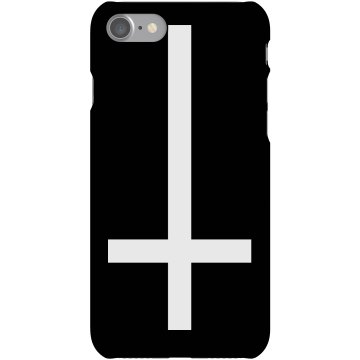 StPeter Upside Down Cross Plastic iPhone 5 Case Black