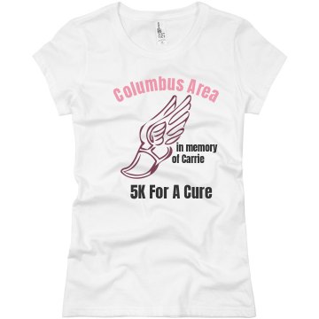 5K Run For Cancer Junior Fit Basic Bella Favorite Tee
