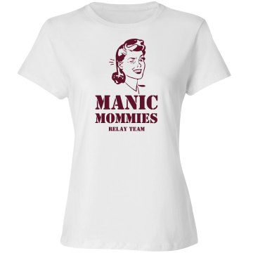 Manic Mommies Relay Team Alo Women's Bamboo Racerback Tank Top