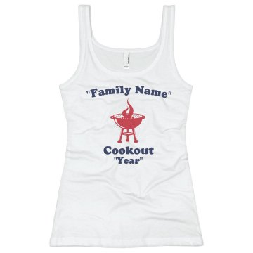 Jones Family Cookout Junior Fit Bella Slit V-Neck Tee