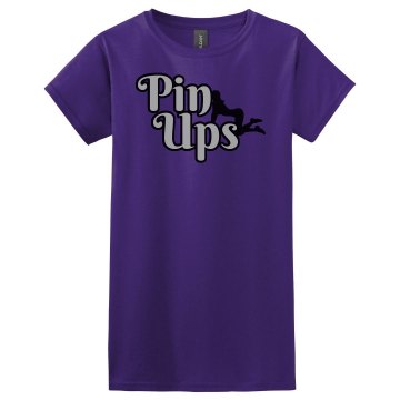 Pin Ups Team Shirt Misses Relaxed Fit Gildan Ultra Cotton Tee