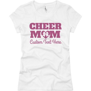 Cheer Mom Rhinestones Misses Relaxed Fit Anvil V-Neck Tee