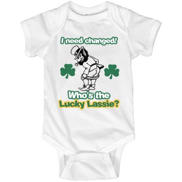 Dirty Leprechaun Infant Rabbit Skins Lap Shoulder Creeper