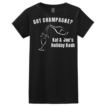 got champagne Junior Fit Bella Sheer Longer Length Scoopneck Tee