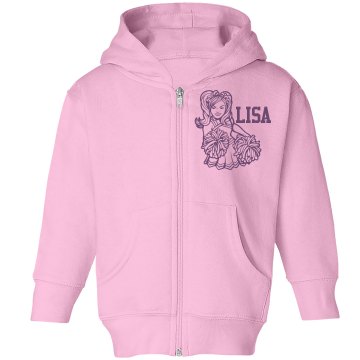 Lil' Future Cheerleader Toddler Rabbit Skins Hooded Full-Zip Sweatshirt