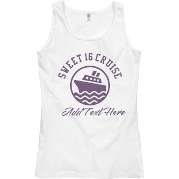 Sweet Sixteen Cruise Junior Fit Bella Sheer Longer Length Rib Strap Tank Top
