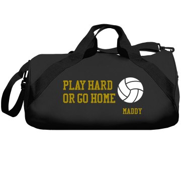 Play Hard Volleyball Bag Liberty Bags Barrel Duffel Bag