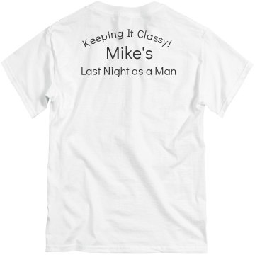 Bachelor Tuxedo w/ Back Unisex Basic Gildan Heavy Cotton Crew Neck Tee