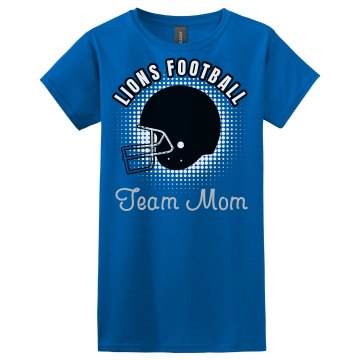 Lions Football Mom Misses Relaxed Fit Gildan Ultra Cotton Tee