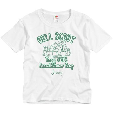 Summer Camp Tee Youth Basic Gildan Ultra Cotton Crew Neck Tee