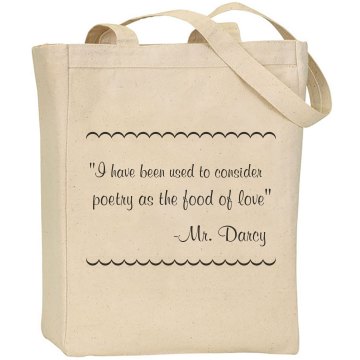 Mr. Darcy Quote Bag Liberty Bags Canvas Tote