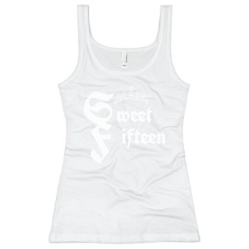 Sweet 15 Quinceanera Junior Fit Bella Sheer Longer Length Rib Tank Top