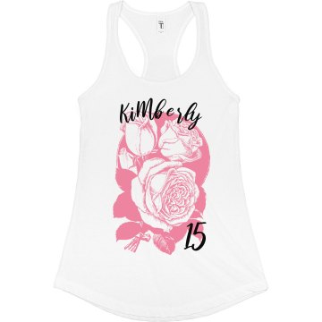 Kimberly's Quinceanera Junior Fit Bella Sheer Longer Length Rib Racerback Tank Top