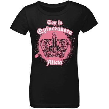 Soy la Quinceanera Junior Fit Bella Sheer Longer Length Rib V-Neck Tee 