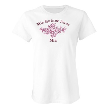 Mis Quince Anos Junior Fit Bella Crewneck Jersey Tee