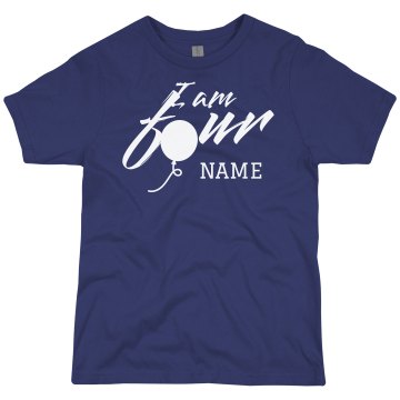 I'm 4 Birthday Youth Bella Girl 1x1 Rib Tank Top