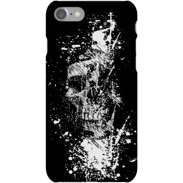 Skull Grafitti iPhone Plastic iPhone 5 Case Black