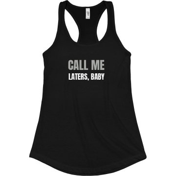 Call Me Laters Baby Junior Fit Bella Sheer Longer Length Rib Racerback Tank Top
