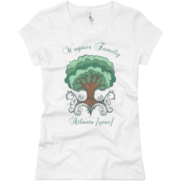 Big Family Tree Junior Fit Basic Bella Favorite Tee