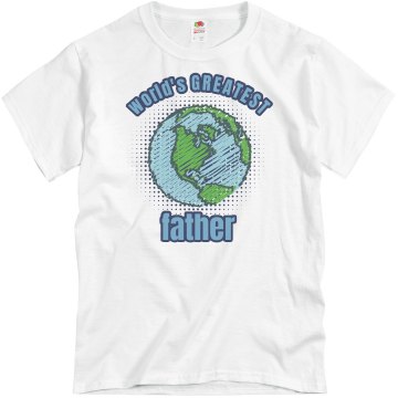 World's Greatest Father Unisex Basic Gildan Heavy Cotton Crew Neck Tee
